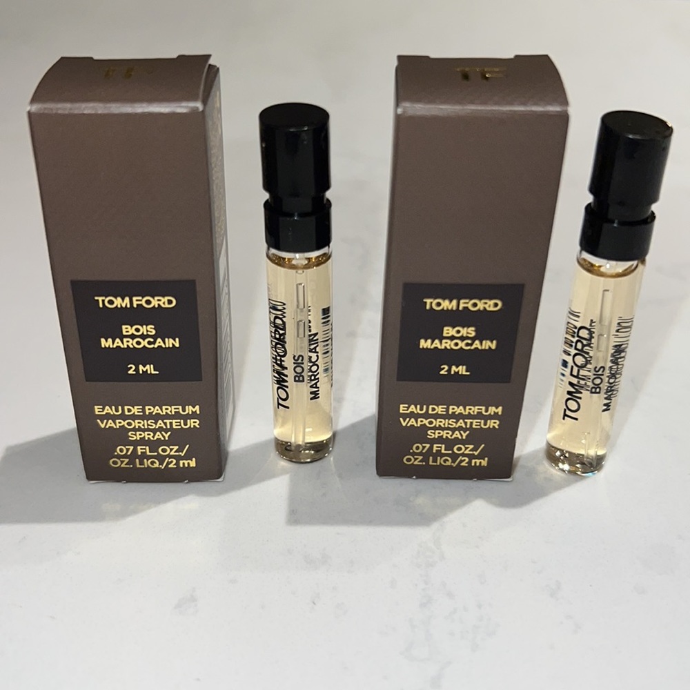 2 Tom Ford Bois Marocain .07oz 2ml Spray Eau de Parfum Mini Travel Tester Sample